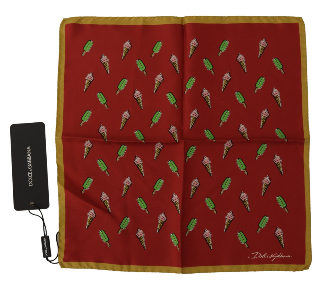 Dolce & Gabbana Multicolor Printed Square s Handkerchief Scarf