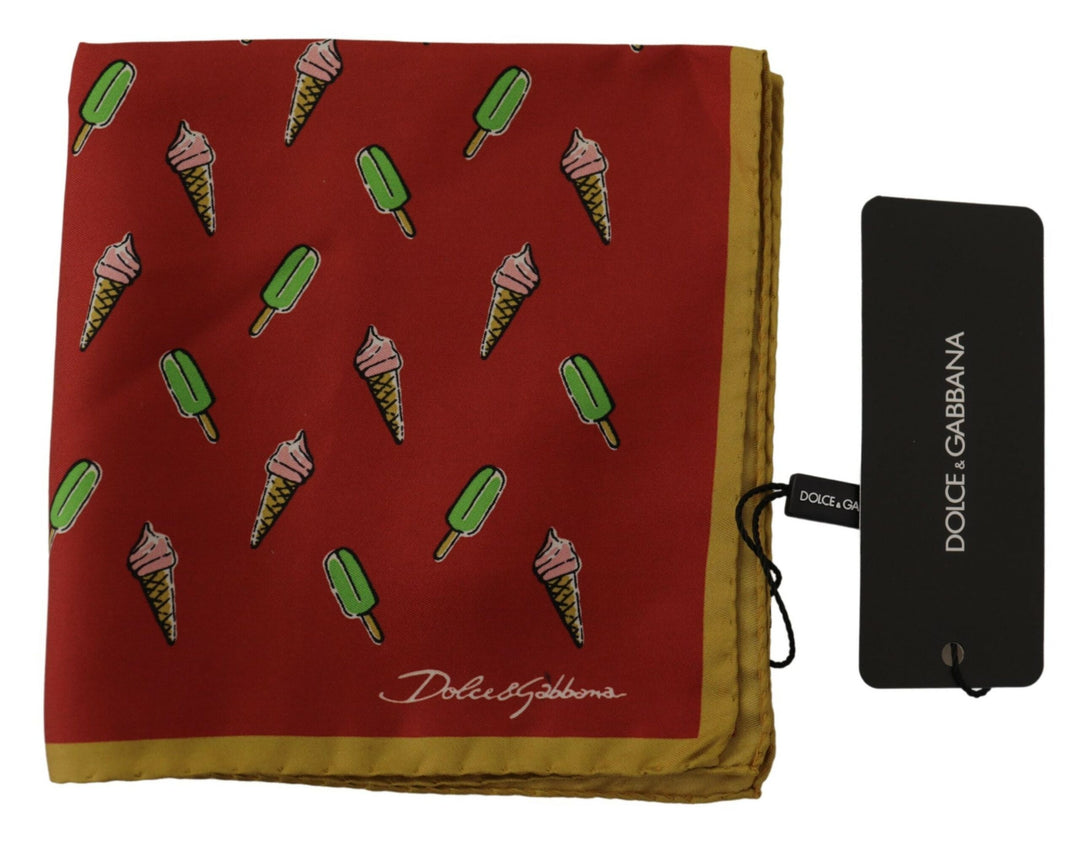 Dolce & Gabbana Multicolor Printed Square s Handkerchief Scarf