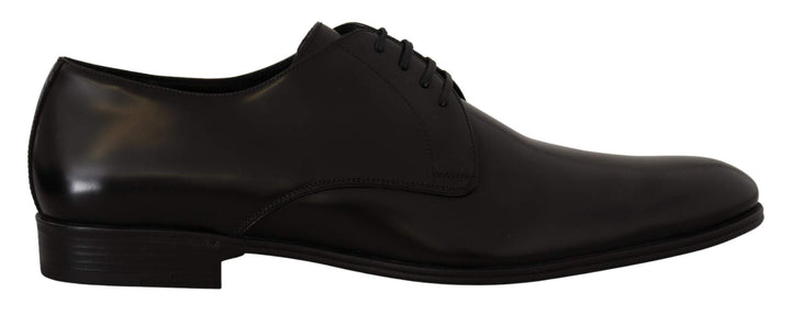 Dolce & Gabbana Black Leather Lace Up Formal Derby Shoes #men, Black, Dolce & Gabbana, EU39.5/US6.5, EU41.5/US8.5, EU45/US12, feed-1, Formal - Men - Shoes at SEYMAYKA