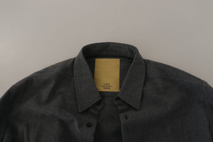 Costume National Dark Gray Cotton Casual s Shirt