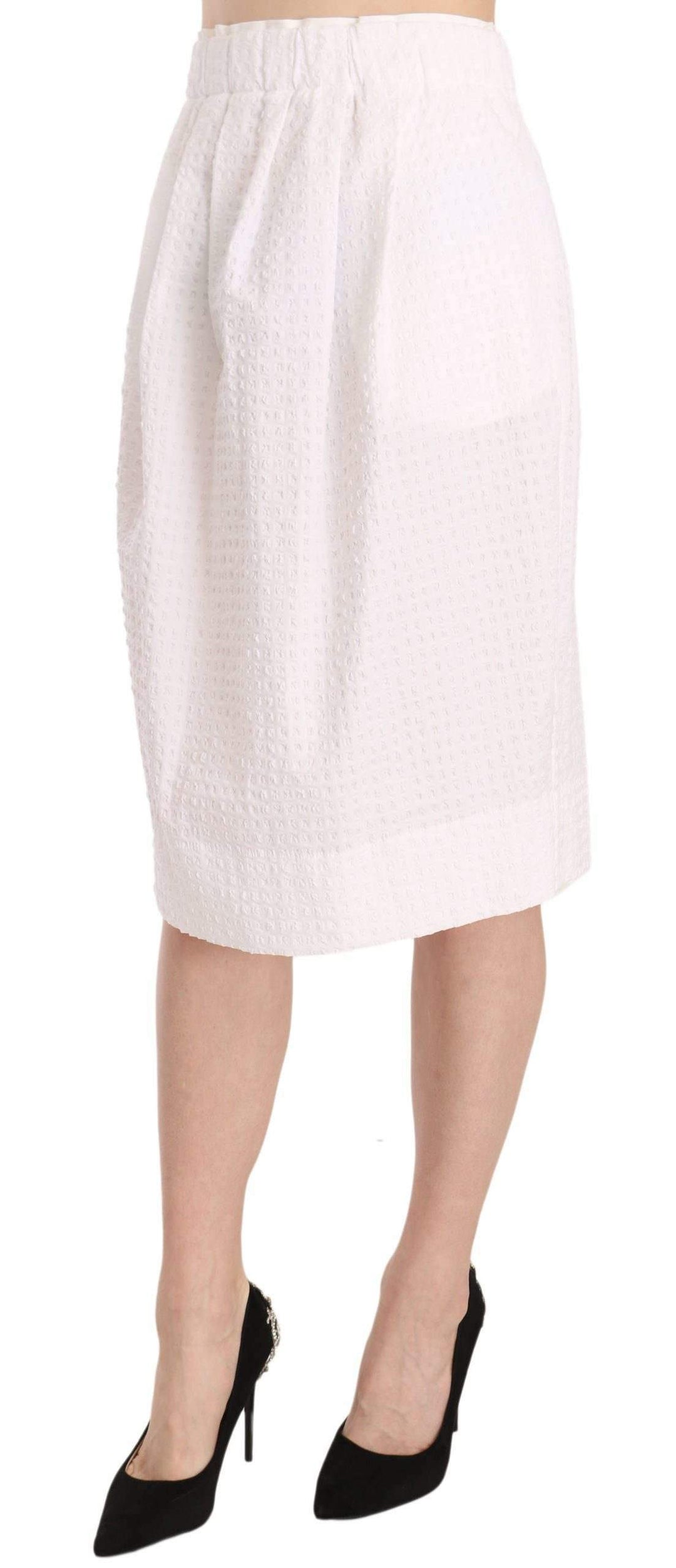 L'Autre Chose  Jacquard Plain Weave Stretch Midi Skirt #women, Catch, feed-agegroup-adult, feed-color-white, feed-gender-female, feed-size-IT40|S, Gender_Women, IT40|S, Kogan, L'Autre Chose, Skirts - Women - Clothing, White, Women - New Arrivals at SEYMAYKA