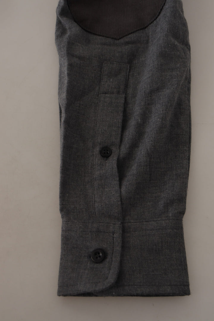 Costume National Dark Gray Cotton Casual s Shirt