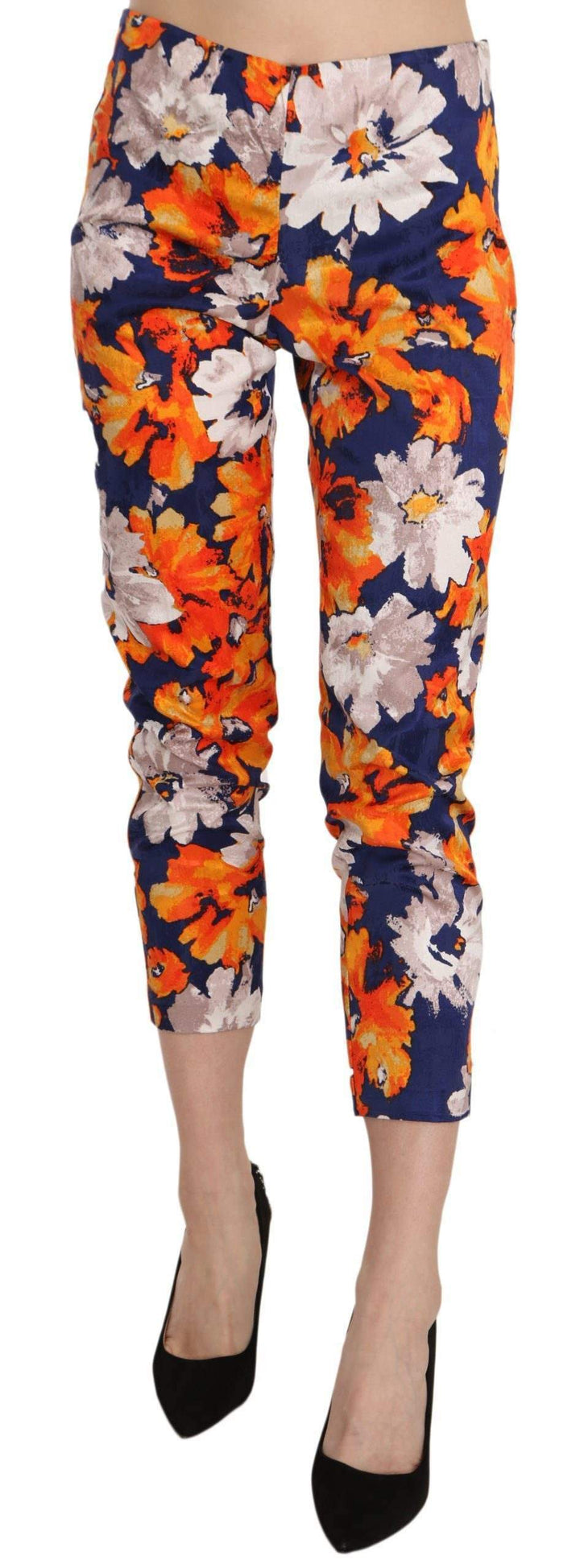 LANACAPRINA  Floral Print Skinny Slim Fit Trousers Pants #women, Blue, Catch, feed-agegroup-adult, feed-color-blue, feed-gender-female, feed-size-IT42|M, Gender_Women, IT42|M, Jeans & Pants - Women - Clothing, Kogan, LANACAPRINA, Women - New Arrivals at SEYMAYKA