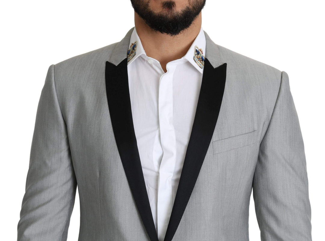 Dolce & Gabbana Light Gray Single Breasted SARTORIA Blazer #men, Blazers - Men - Clothing, Brand_Dolce & Gabbana, Dolce & Gabbana, feed-agegroup-adult, feed-color-gray, feed-gender-male, feed-size-IT50 | L, Gender_Men, Gray, IT50 | L, Men - New Arrivals at SEYMAYKA