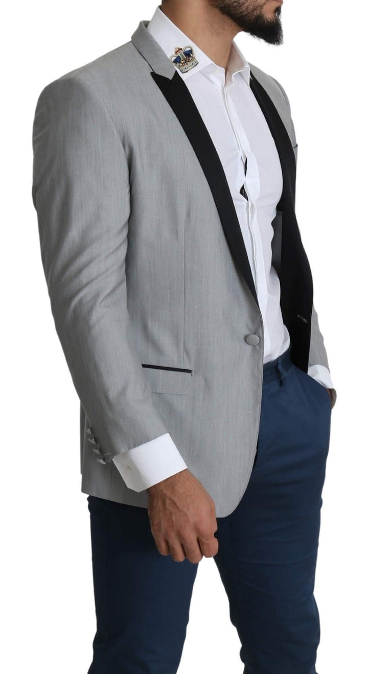 Dolce & Gabbana Light Gray Single Breasted SARTORIA Blazer #men, Blazers - Men - Clothing, Brand_Dolce & Gabbana, Dolce & Gabbana, feed-agegroup-adult, feed-color-gray, feed-gender-male, feed-size-IT50 | L, Gender_Men, Gray, IT50 | L, Men - New Arrivals at SEYMAYKA