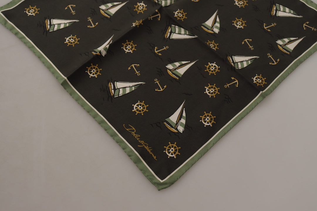 Dolce & Gabbana Multicolor Printed DG Logo Square Handkerchief