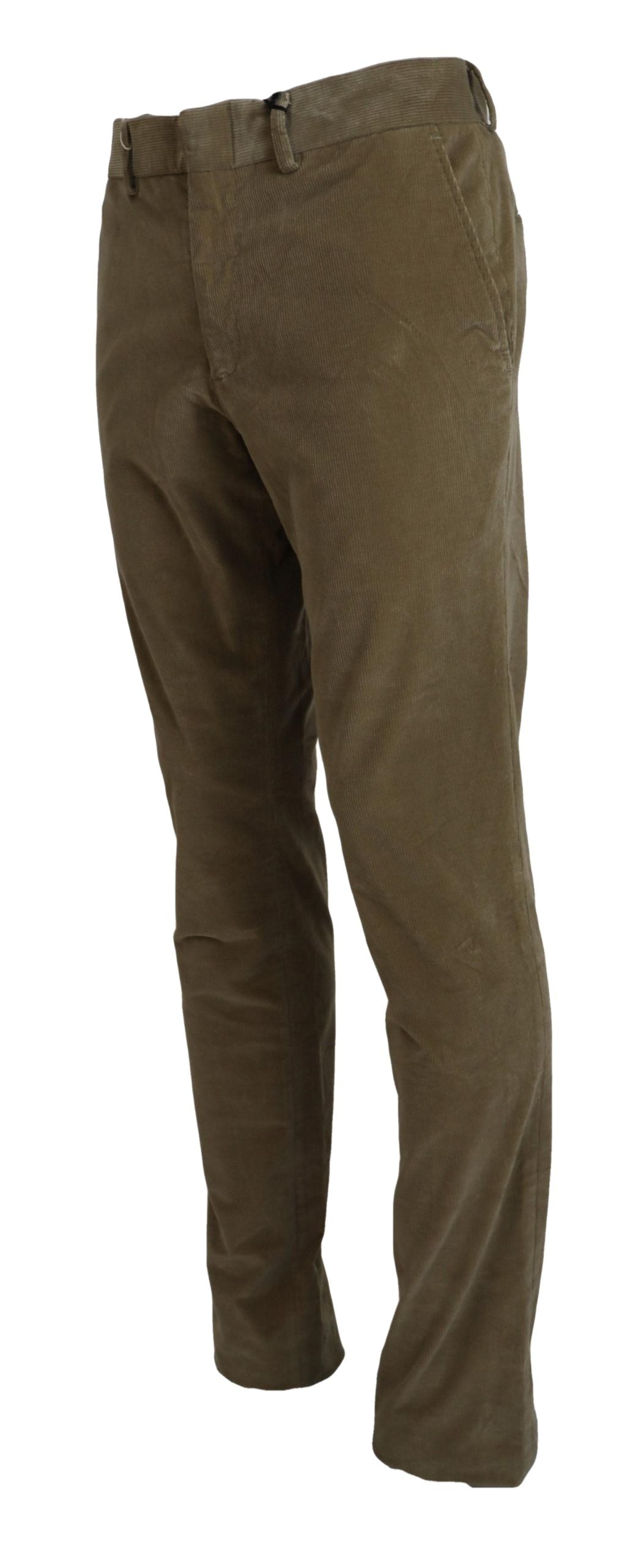 Tommy Hilfiger Brown Cotton Corduroy Casual Pants