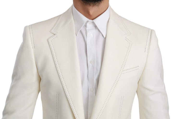 Dolce & Gabbana SICILIA Cream Single Breasted Formal Blazer #men, Blazers - Men - Clothing, Dolce & Gabbana, feed-agegroup-adult, feed-color-White, feed-gender-male, IT46 | S, Men - New Arrivals, White at SEYMAYKA