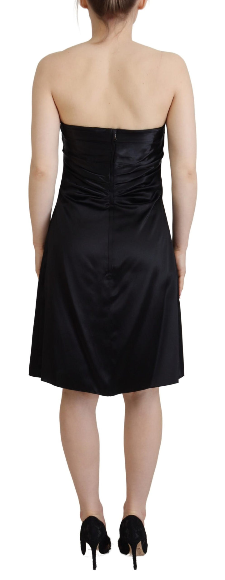 Dolce & Gabbana Black Silk Shift Short Mini Party Dress