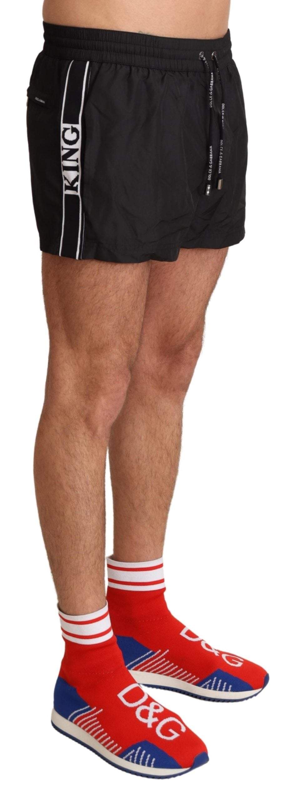 Dolce & Gabbana Black King Mens Beachwear Swimwear Shorts #men, Black, Dolce & Gabbana, feed-agegroup-adult, feed-color-Black, feed-gender-male, IT3 | XS, IT5 | M, IT6| L, Swimwear - Men - Clothing at SEYMAYKA