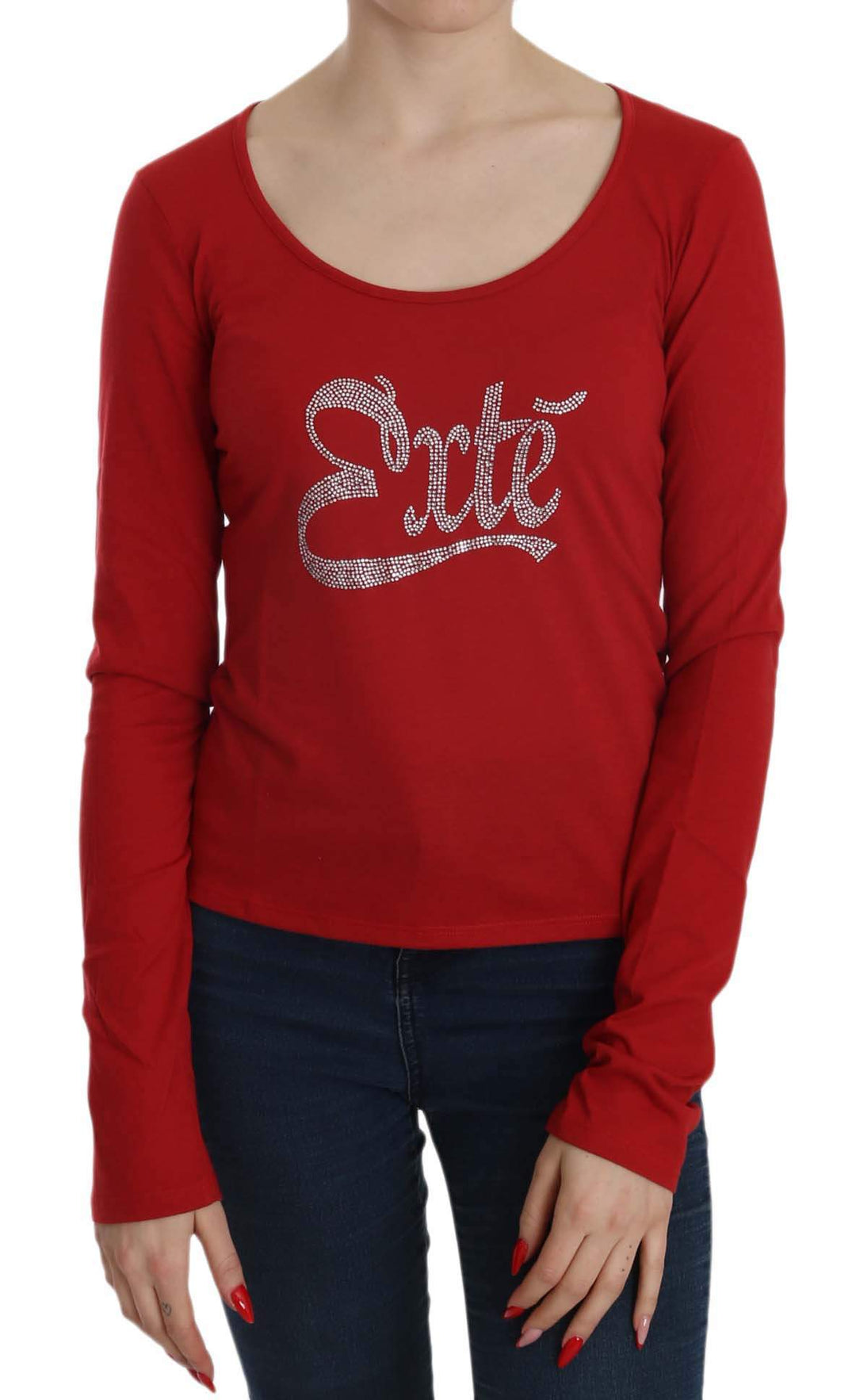 Exte  Crystal Embellished Long Sleeve Blouse #women, Catch, Exte, feed-agegroup-adult, feed-color-red, feed-gender-female, feed-size-IT38|XS, feed-size-IT40|S, feed-size-IT44|L, feed-size-IT46|XL, Gender_Women, IT38|XS, IT40|S, IT42|M, IT44|L, IT46|XL, Kogan, Red, Tops & T-Shirts - Women - Clothing, Women - New Arrivals at SEYMAYKA