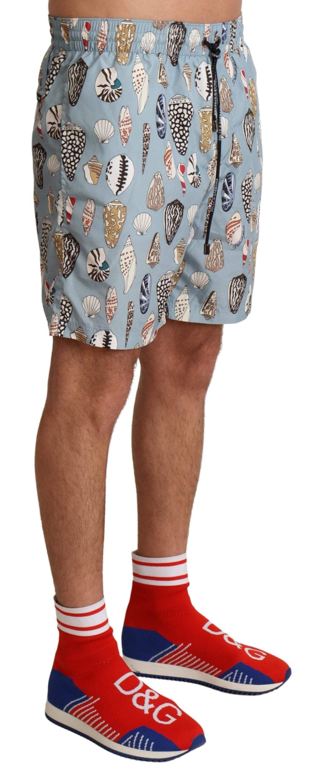 Dolce & Gabbana Blue Seashell Beachwear Swimwear Shorts #men, Blue, Dolce & Gabbana, feed-agegroup-adult, feed-color-Blue, feed-gender-male, IT3 | XS, IT6| L, Swimwear - Men - Clothing at SEYMAYKA