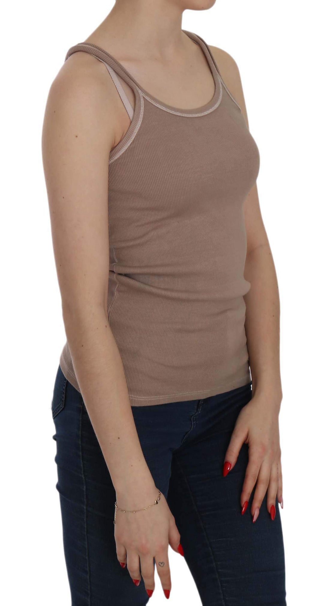 PINK MEMORIES  Sleeveless Spaghetti Strap Tank Blouse #women, Brown, Catch, feed-agegroup-adult, feed-color-brown, feed-color-pink, feed-gender-female, feed-size-IT42|M, Gender_Women, IT42|M, Kogan, PINK MEMORIES, Tops & T-Shirts - Women - Clothing, Women - New Arrivals at SEYMAYKA