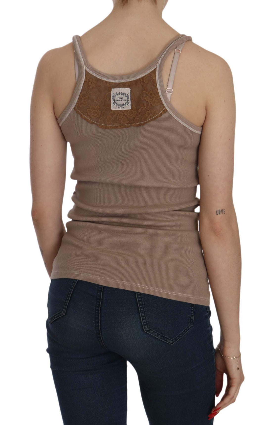 PINK MEMORIES  Sleeveless Spaghetti Strap Tank Blouse #women, Brown, Catch, feed-agegroup-adult, feed-color-brown, feed-color-pink, feed-gender-female, feed-size-IT42|M, Gender_Women, IT42|M, Kogan, PINK MEMORIES, Tops & T-Shirts - Women - Clothing, Women - New Arrivals at SEYMAYKA