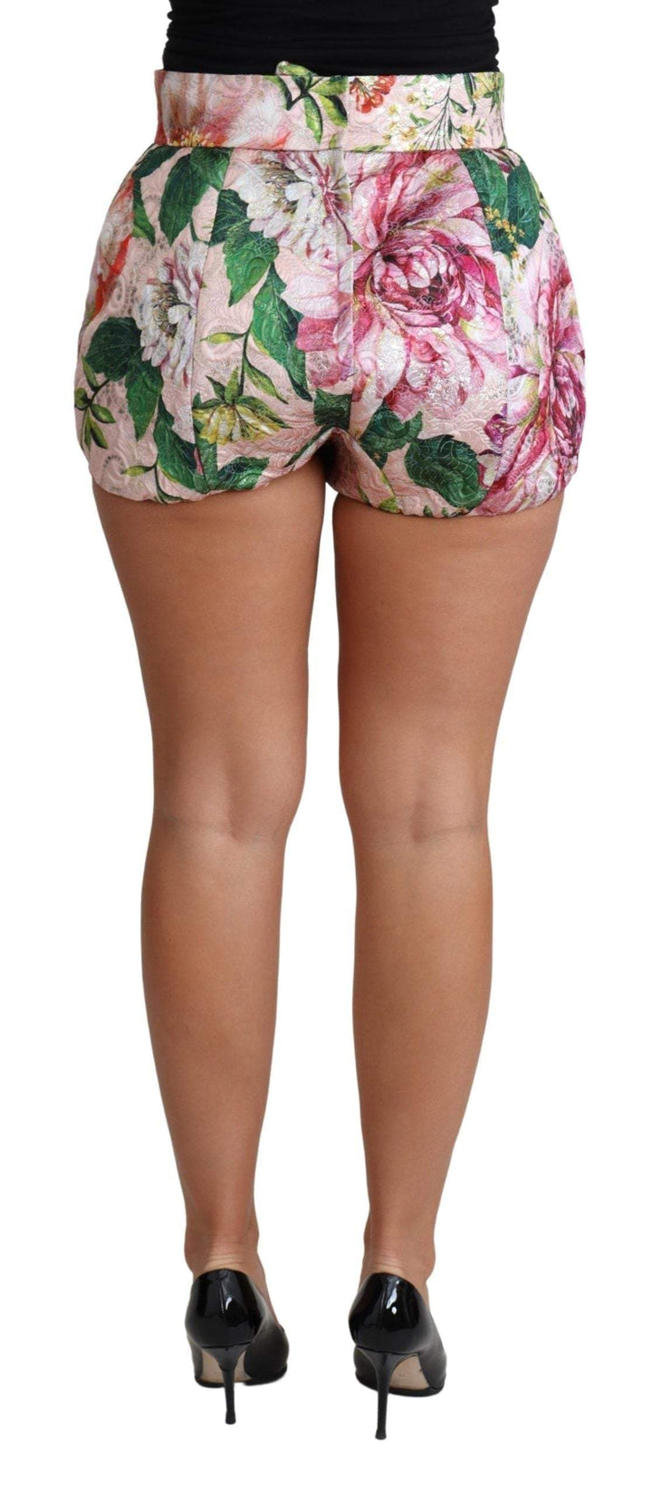 Dolce & Gabbana Pink Cotton Floral Print Hot Pants Short #women, Dolce & Gabbana, feed-agegroup-adult, feed-color-Pink, feed-gender-female, IT38|XS, IT40|S, IT42|M, IT44|L, Jeans & Pants - Women - Clothing, Pink, Women - New Arrivals at SEYMAYKA