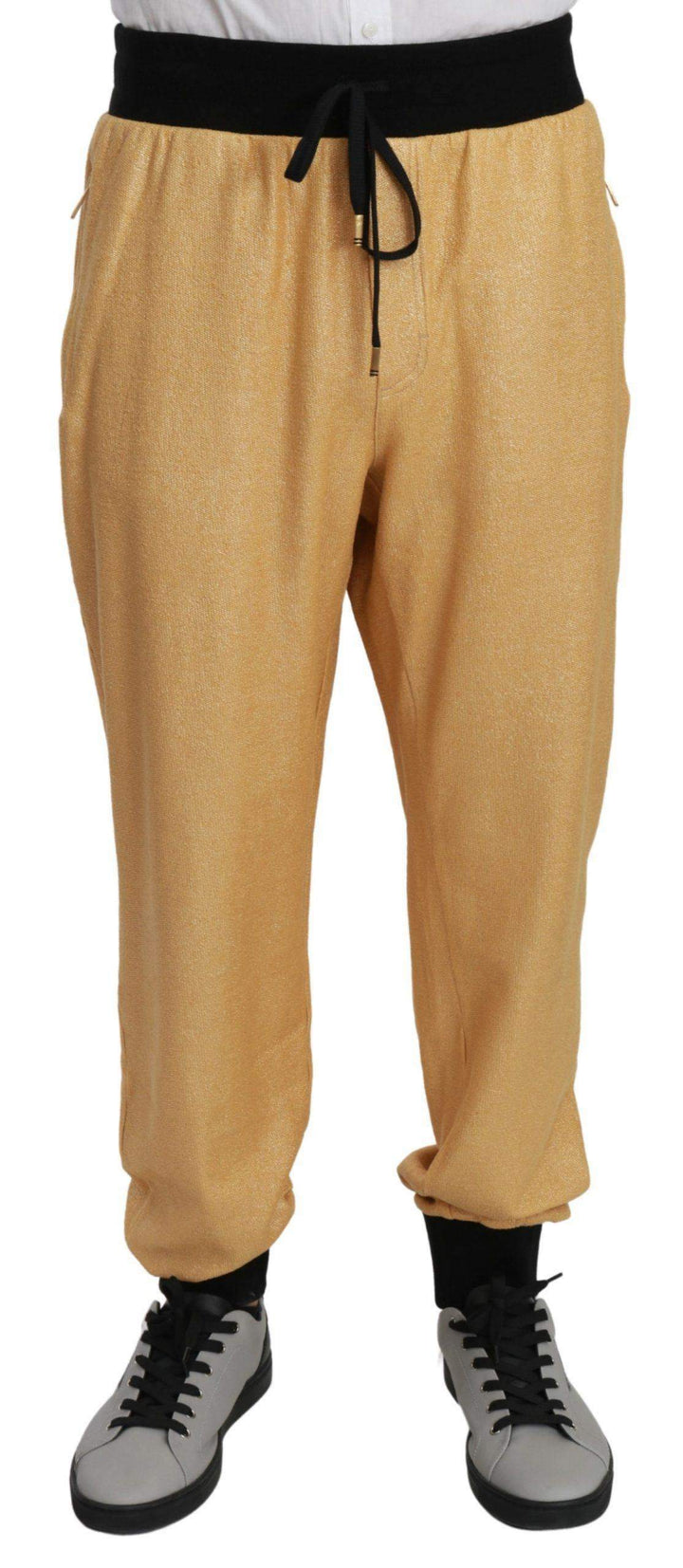 Dolce & Gabbana  Gold Year Of The Pig Cotton Mens Pants #men, Brand_Dolce & Gabbana, Catch, Dolce & Gabbana, feed-agegroup-adult, feed-color-gold, feed-gender-male, feed-size-IT52 | XL, feed-size-IT56 | XXL, Gender_Men, Gold, IT52 | XL, IT56 | XXL, Jeans & Pants - Men - Clothing, Kogan, Men - New Arrivals at SEYMAYKA