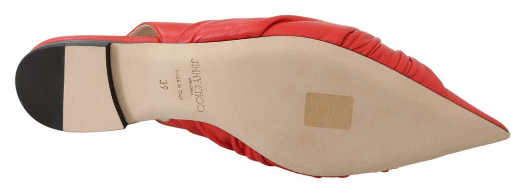 Annabell Flat Nap Chilli Leather Flat Shoes #women, EU36.5/US6.5, EU36/US6, EU38.5/US8.5, EU38/US8, EU39/US9, feed-agegroup-adult, feed-color-red, feed-gender-female, feed-size-US6, feed-size-US6.5, feed-size-US8, feed-size-US8.5, feed-size-US9, Flat Shoes - Women - Shoes, Gender_Women, Jimmy Choo, Red, Shoes - New Arrivals at SEYMAYKA