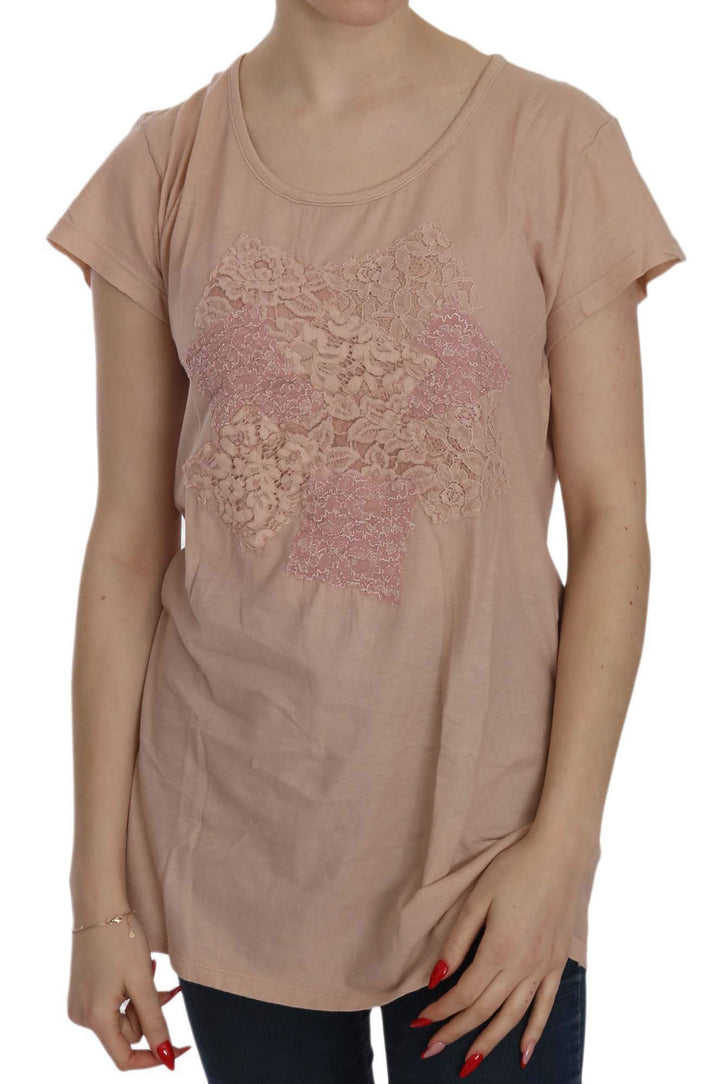 PINK MEMORIES  Cream Lace Short Sleeve Shirt Top Cotton Blouse #women, Catch, feed-agegroup-adult, feed-color-pink, feed-gender-female, feed-size-IT42|M, feed-size-IT44|L, Gender_Women, IT42|M, IT44|L, Kogan, Pink, PINK MEMORIES, Tops & T-Shirts - Women - Clothing, Women - New Arrivals at SEYMAYKA