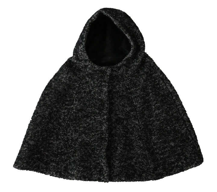 Dolce & Gabbana  Gray Tweet Wool Shoulder Hat Hooded Scarf #women, 57 cm|S, Accessories - New Arrivals, Brand_Dolce & Gabbana, Catch, Dolce & Gabbana, feed-agegroup-adult, feed-color-gray, feed-gender-female, feed-size-57 cm|S, Gender_Women, Gray, Hats - Women - Accessories, Kogan at SEYMAYKA