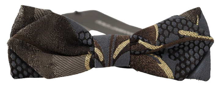 Dolce & Gabbana Multicolor Pattern 100% Silk Neck Papillon Bow Tie