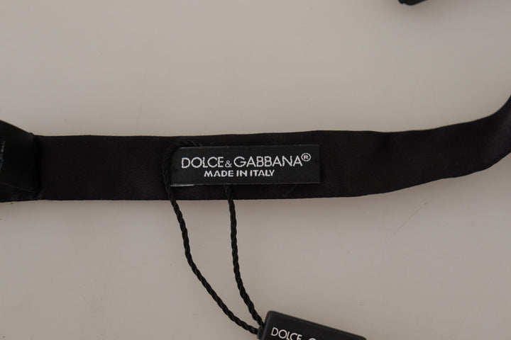 Dolce & Gabbana Multicolor Pattern 100% Silk Neck Papillon Bow Tie