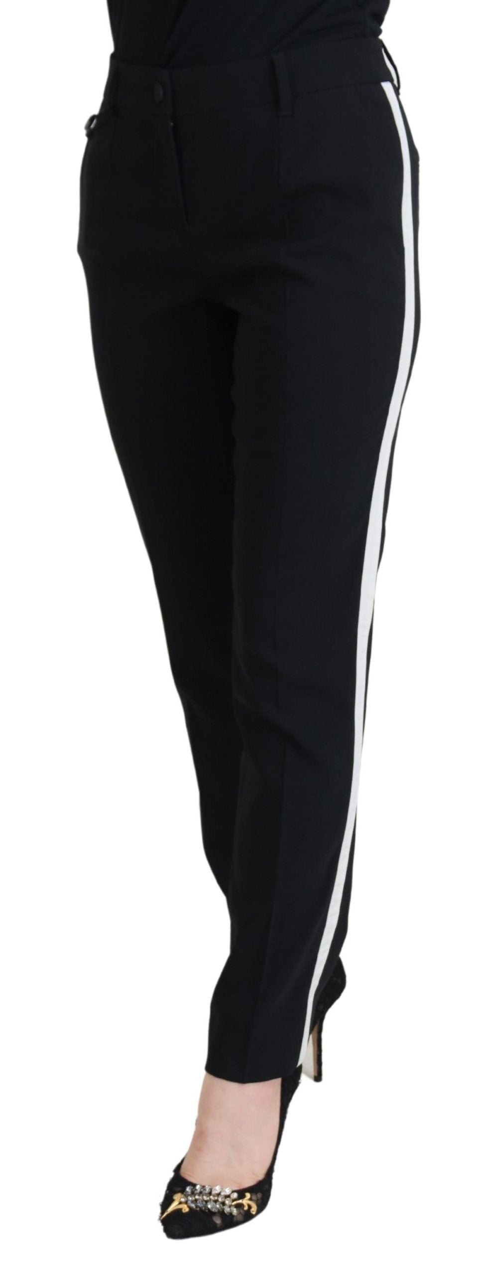 Dolce & Gabbana Black High Waist  Pants