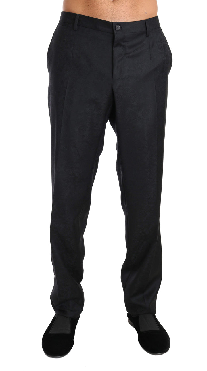 Dolce & Gabbana  Gray Cotton Patterned Formal Trousers #men, Brand_Dolce & Gabbana, Catch, Dolce & Gabbana, feed-agegroup-adult, feed-color-gray, feed-gender-male, feed-size-IT54 | XXL, Gender_Men, Gray, IT54 | XXL, Jeans & Pants - Men - Clothing, Kogan, Men - New Arrivals at SEYMAYKA