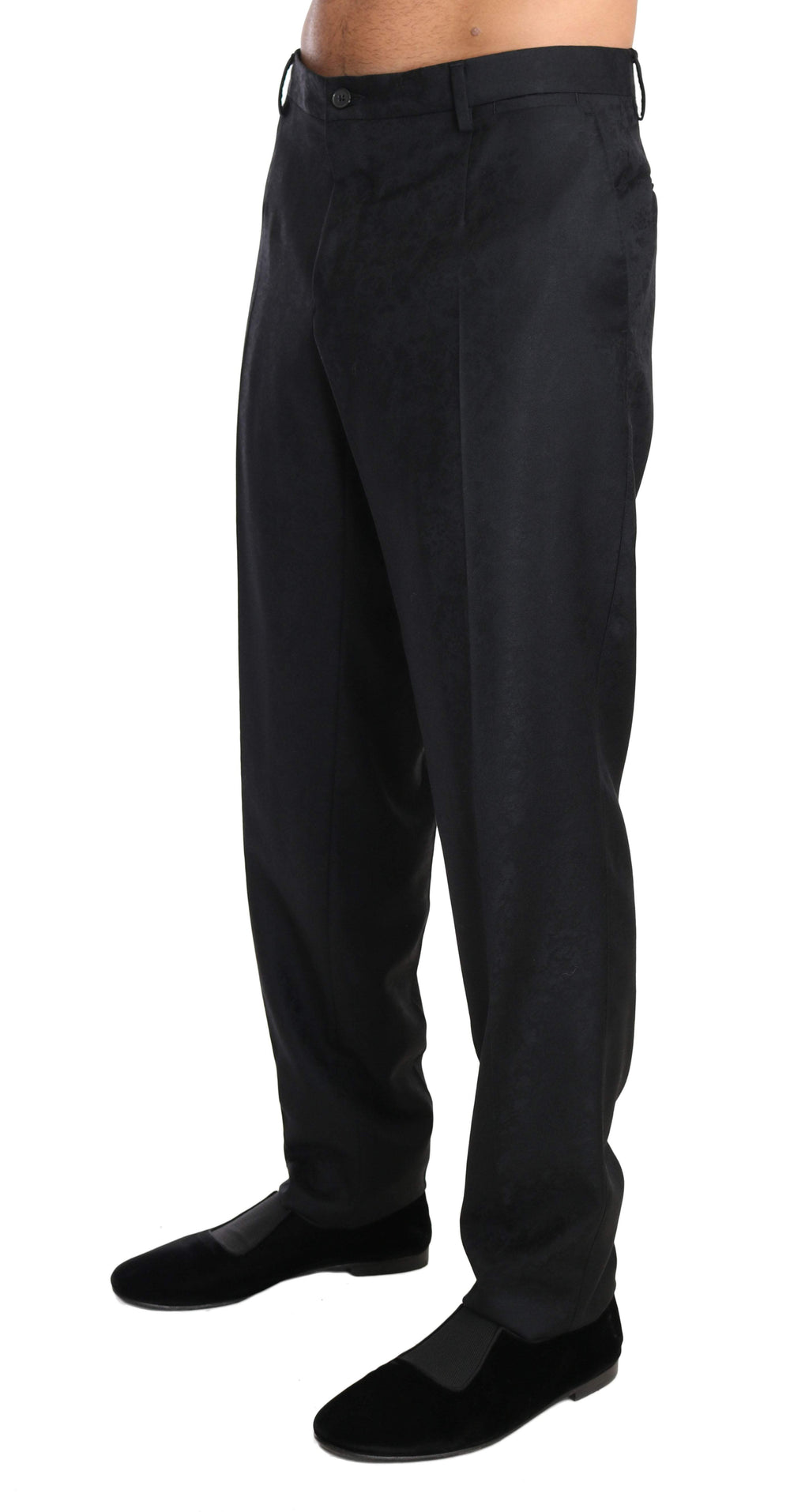 Dolce & Gabbana  Gray Cotton Patterned Formal Trousers #men, Brand_Dolce & Gabbana, Catch, Dolce & Gabbana, feed-agegroup-adult, feed-color-gray, feed-gender-male, feed-size-IT54 | XXL, Gender_Men, Gray, IT54 | XXL, Jeans & Pants - Men - Clothing, Kogan, Men - New Arrivals at SEYMAYKA