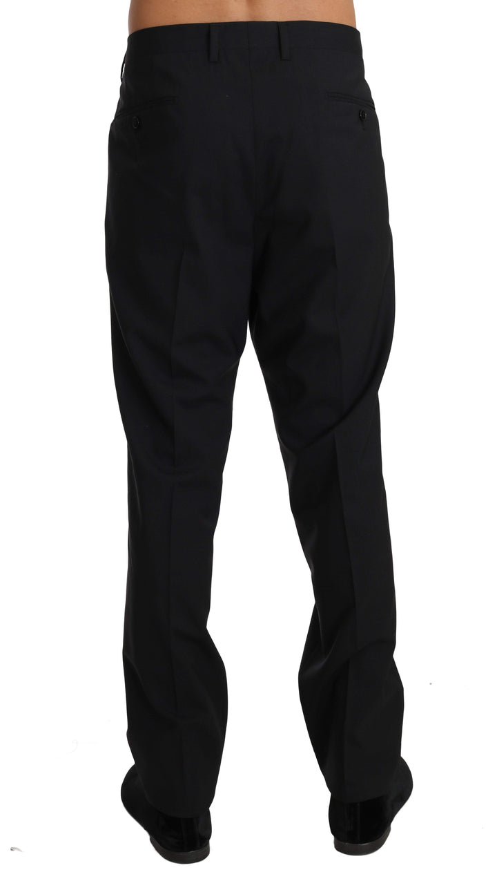 Dolce & Gabbana  Black Wool Stretch Formal Trousers #men, Black, Brand_Dolce & Gabbana, Catch, Dolce & Gabbana, feed-agegroup-adult, feed-color-black, feed-gender-male, feed-size-IT54 | XXL, Gender_Men, IT54 | XXL, Jeans & Pants - Men - Clothing, Kogan, Men - New Arrivals at SEYMAYKA