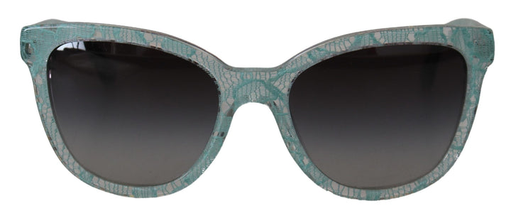 Dolce & Gabbana Blue Lace Acetate Crystal Round DG4190 Sunglasses