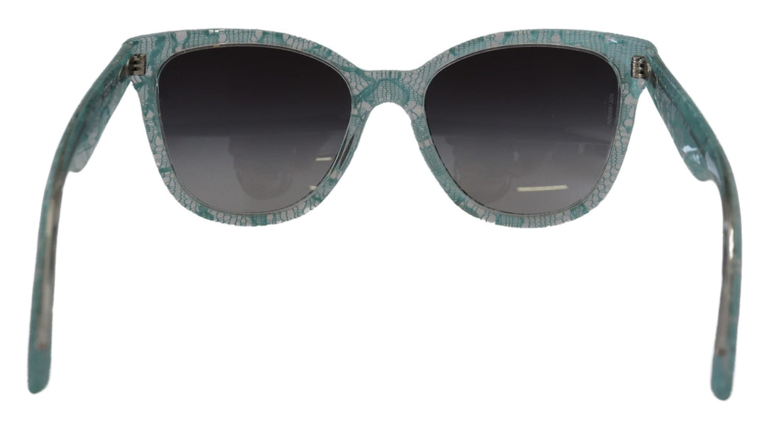 Dolce & Gabbana Blue Lace Acetate Crystal Round DG4190 Sunglasses