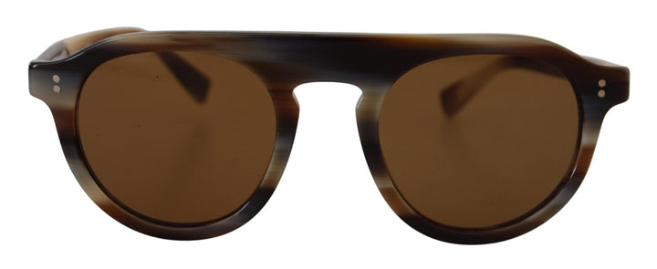 Dolce & Gabbana Brown Tortoise Oval Full Rim Eyewear DG4306 Sunglasses