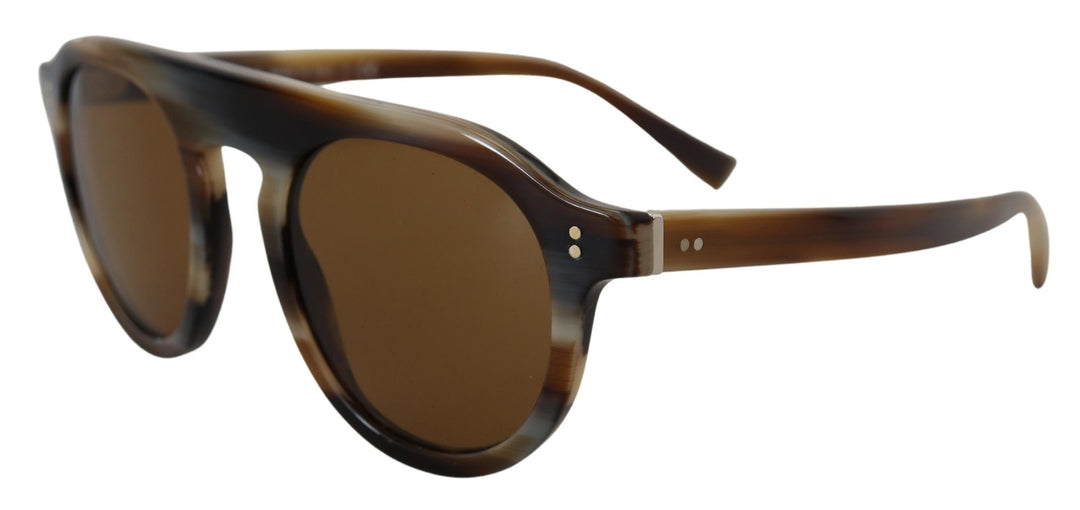 Dolce & Gabbana Brown Tortoise Oval Full Rim Eyewear DG4306 Sunglasses