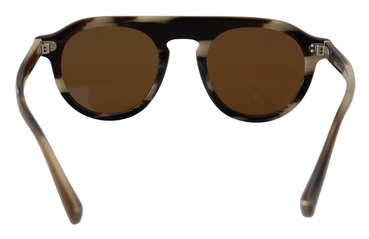 Dolce & Gabbana Brown Tortoise Oval Full Rim Eyewear DG4306 Sunglasses