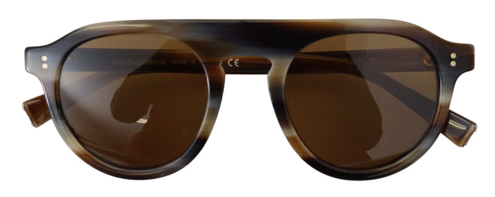 Dolce & Gabbana Brown Tortoise Oval Full Rim Eyewear DG4306 Sunglasses