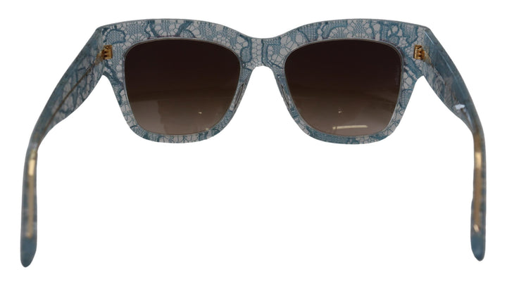 Dolce & Gabbana Blue Lace Acetate Crystal Butterfly DG4231 Sunglasses