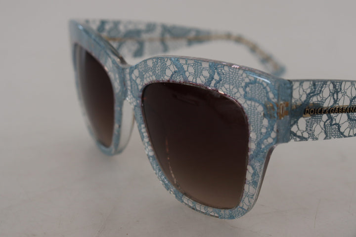 Dolce & Gabbana Blue Lace Acetate Crystal Butterfly DG4231 Sunglasses