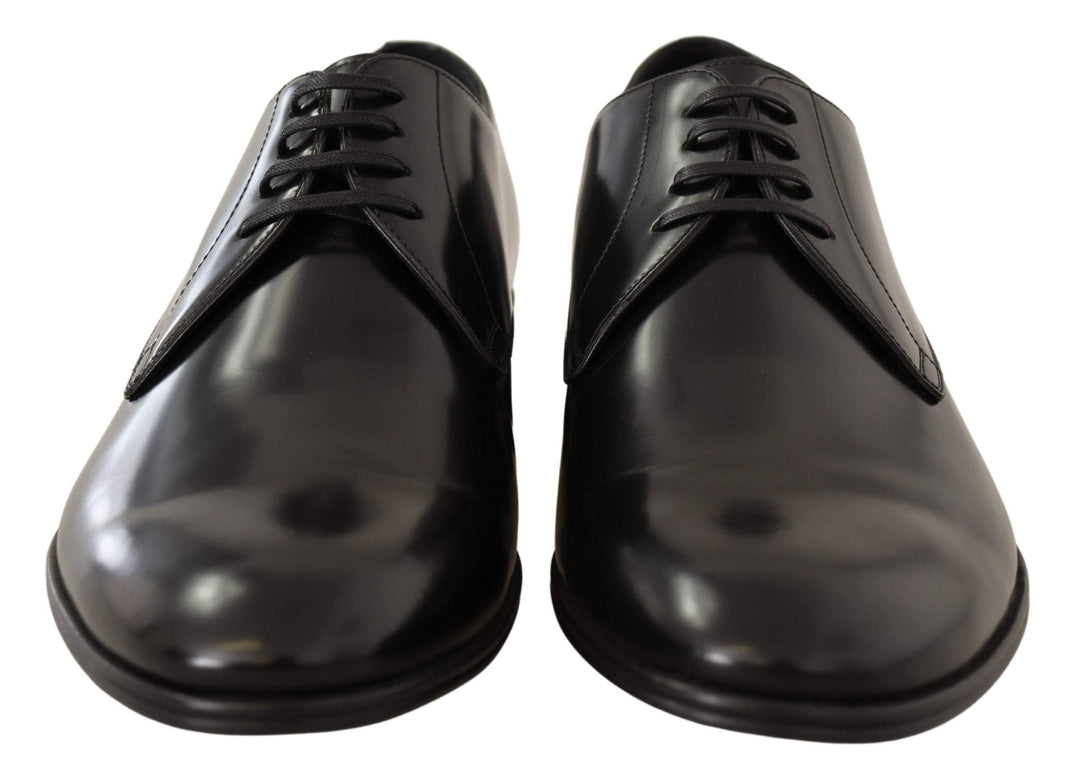 Dolce & Gabbana Black Leather Lace Up Men Dress Derby Shoes #men, Black, Dolce & Gabbana, EU39/US6, EU44/US11, feed-agegroup-adult, feed-color-Black, feed-gender-male, Formal - Men - Shoes at SEYMAYKA