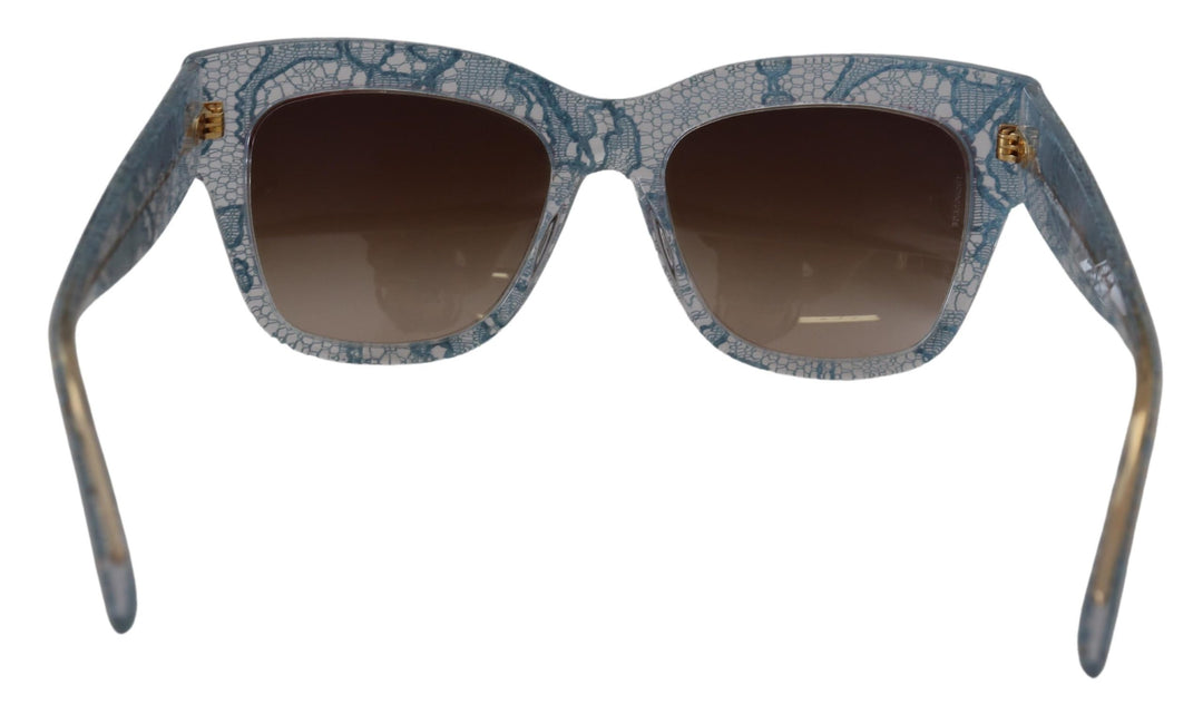 Dolce & Gabbana Blue Lace Acetate Rectangle DG4231 Shades Sunglasses