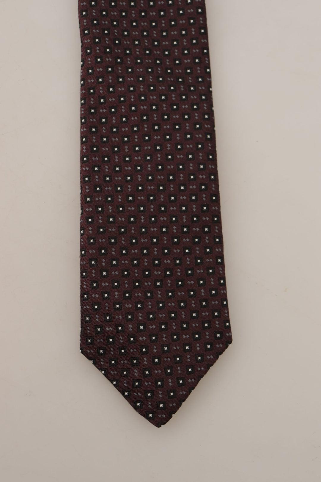 Dolce & Gabbana Black Square Geometric pattern Necktie Accessory