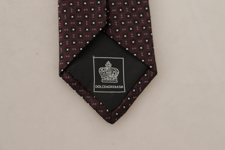 Dolce & Gabbana Black Square Geometric pattern Necktie Accessory