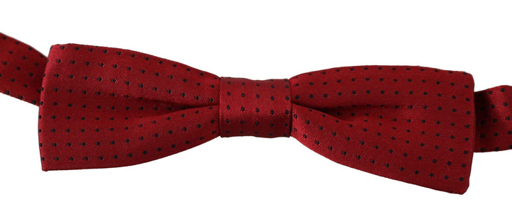 Dolce & Gabbana  Red Dotted Silk Adjustable Neck Papillon Bow Tie #men, Accessories - New Arrivals, Brand_Dolce & Gabbana, Catch, Dolce & Gabbana, feed-agegroup-adult, feed-color-red, feed-gender-male, feed-size-OS, Gender_Men, Kogan, Red, Ties & Bowties - Men - Accessories at SEYMAYKA