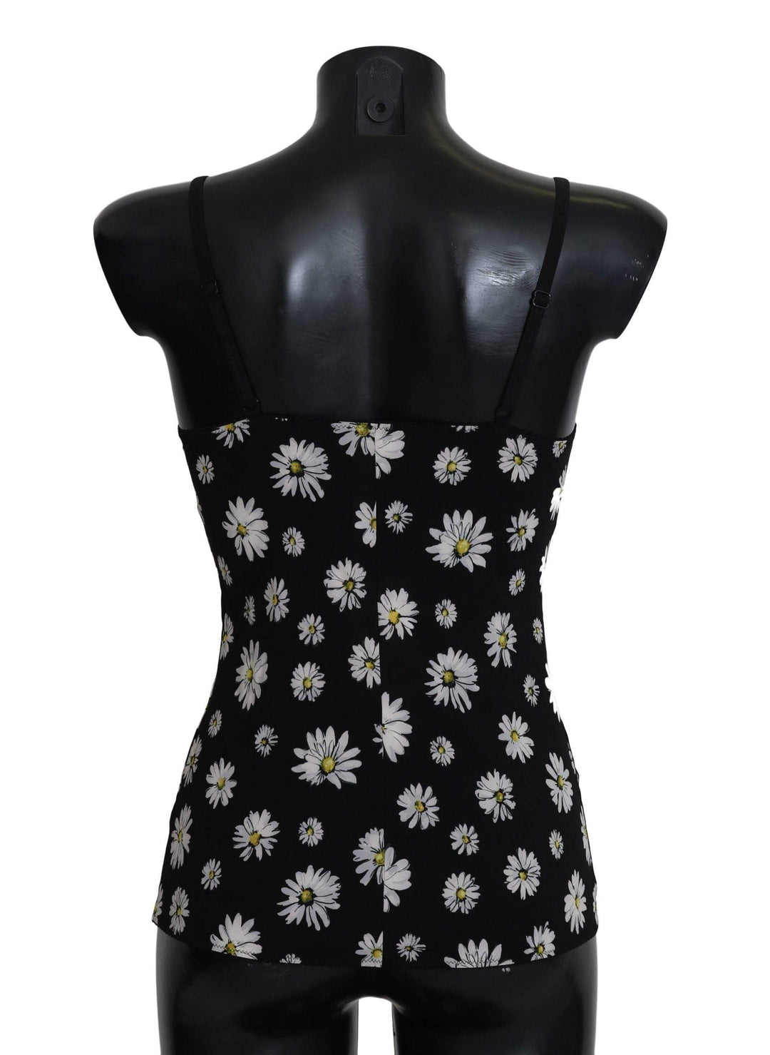 Dolce & Gabbana  Black Daisy Print Dress Lingerie Chemisole #women, Black, Brand_Dolce & Gabbana, Catch, Dolce & Gabbana, feed-agegroup-adult, feed-color-black, feed-gender-female, feed-size-IT2 | S, Gender_Women, IT2 | S, Kogan, Sleepwear - Women - Clothing, Women - New Arrivals at SEYMAYKA