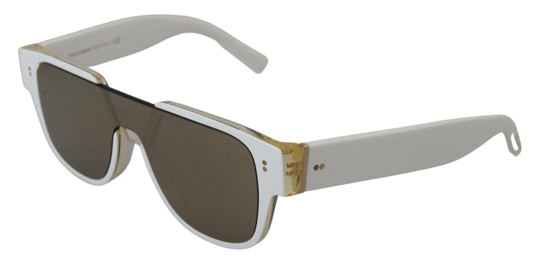 Dolce & Gabbana White Acetate Full Rim Frame Shades DG4356F Sunglasses