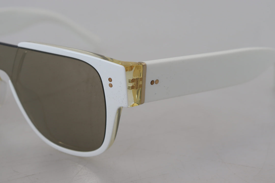 Dolce & Gabbana White Acetate Full Rim Frame Shades DG4356F Sunglasses