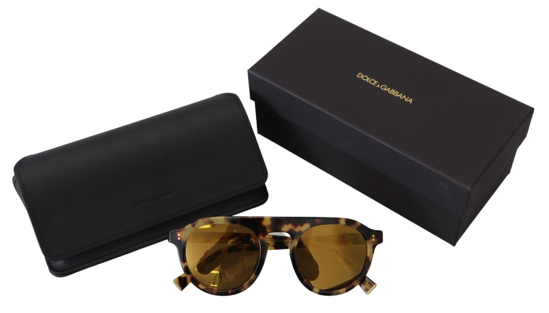 Dolce & Gabbana Brown Tortoise Oval Full Rim Shades DG4306F Sunglasses