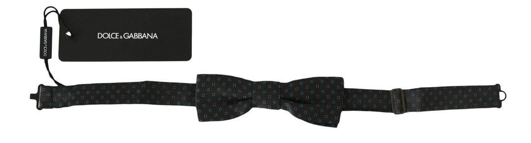 Dolce & Gabbana  Gray Pattern Silk Adjustable Neck Papillon Bow Tie #men, Dolce & Gabbana, feed-1, Gray, Ties & Bowties - Men - Accessories at SEYMAYKA