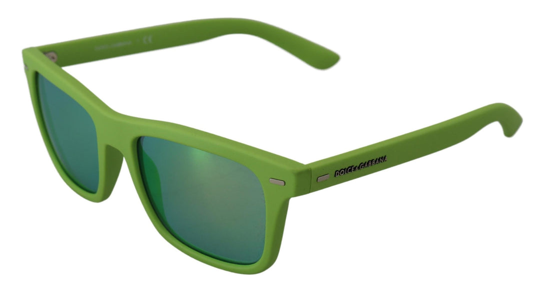 Dolce & Gabbana Green Rubber Full Rim Frame Shades DG6095 Acid Sunglasses