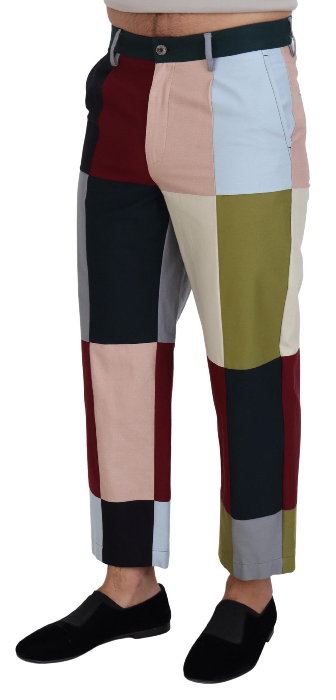 Dolce & Gabbana Multicolor Cotton Patchwork Pants