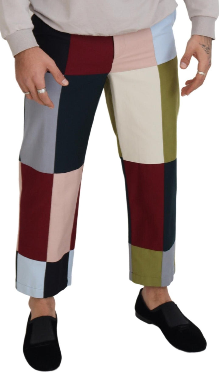 Dolce & Gabbana Multicolor Cotton Patchwork Pants